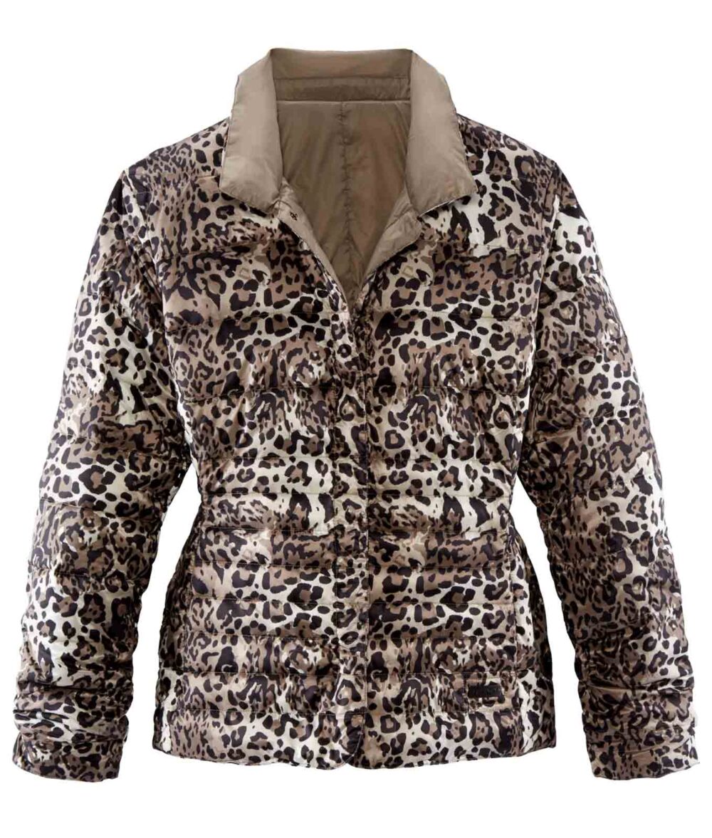 Damenmäntel Frühjahr 2021 CAMGAGNOLO Daunenjacke Leopardenmuster Damen Winterjacke Jacke braun 781.043 Missforty