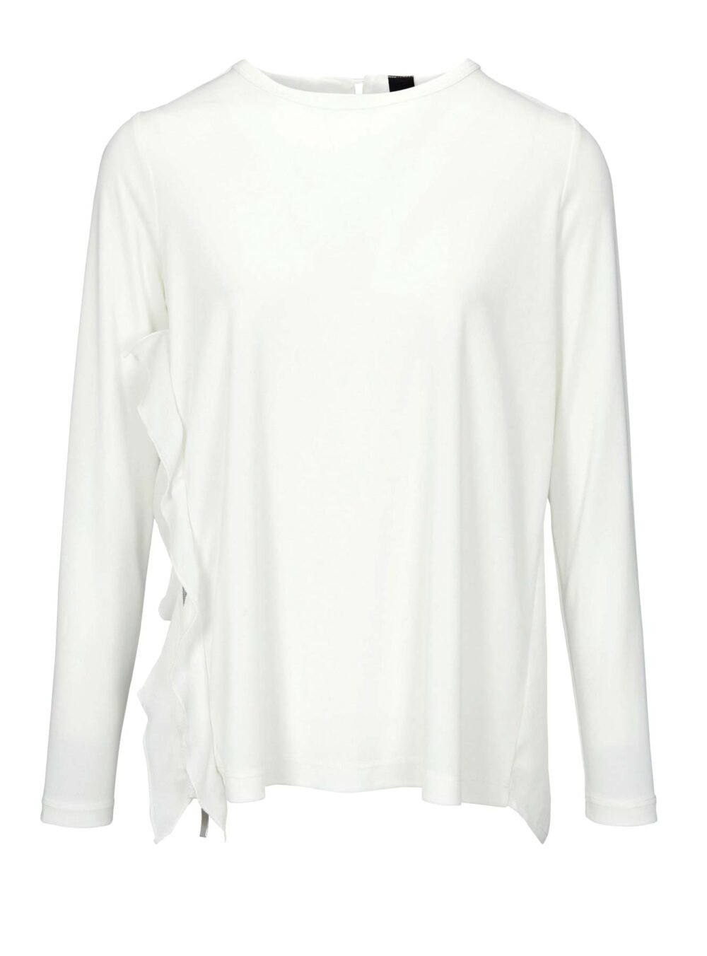 879.349 HEINE Damen Designer-Rüschen-Shirt m. Reißverschluss Weiß