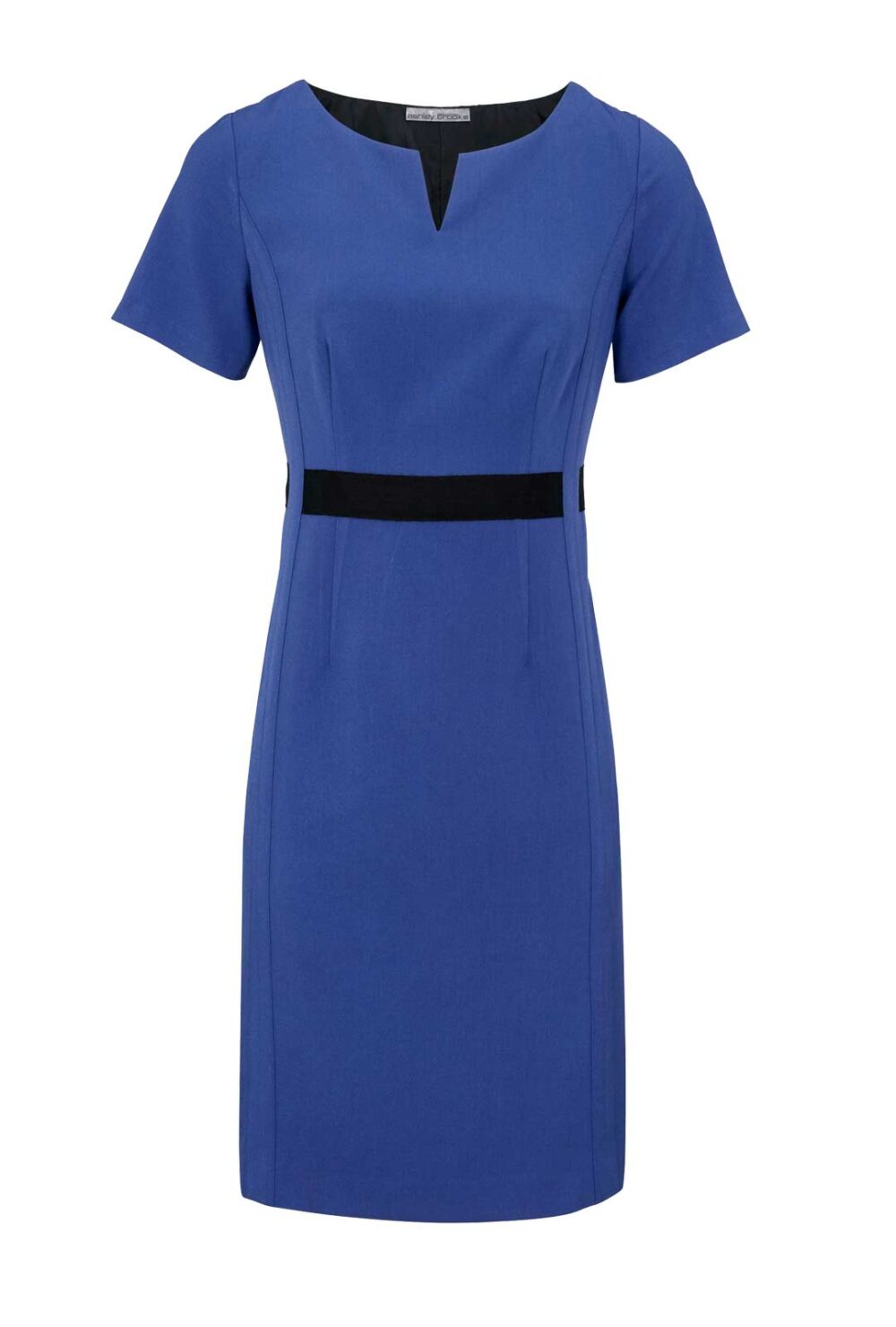 ASHLEY BROOKE Damen Designer-Etuikleid Azurblau Bürokleid Businesskleid Blau Missforty