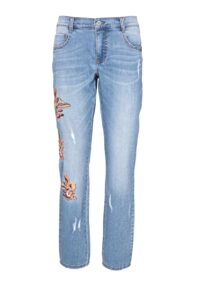 Linea Tesini Damen Jeans Hose Stretch Stickerei Perlen Boyfriend Missforty Online kaufen