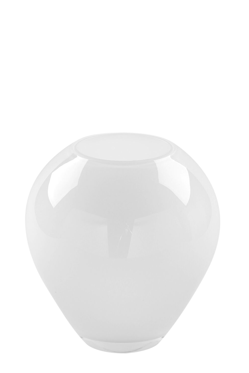 115251 Fink Glasvase Vase Glas Dekovase Tischvase Livia weiß Opalglas elegant