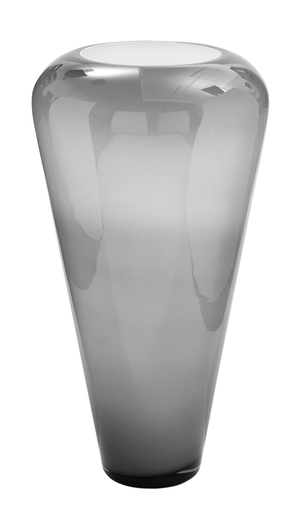 115304 Fink Bodenvase Glasvase Vase Glas Dekovase groß Venus grau opal