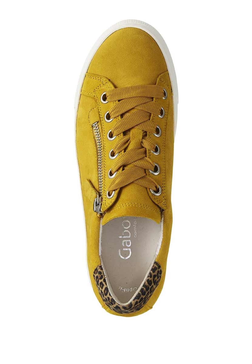 bequeme Schuhe GABOR Damen Sneaker gelb-leo 397.750 Missforty.
