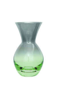 115364 Fink Glasvase LEE Vase Glas Dekovase Tischvase hellgrün silber Deko Frühling