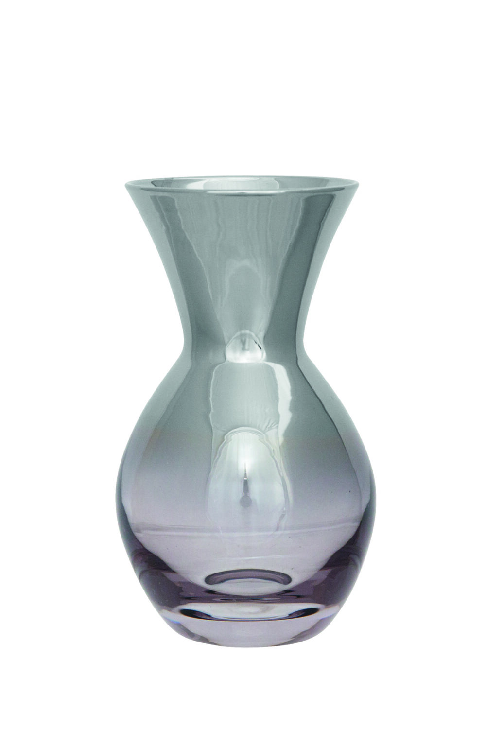 115366 Fink Glasvase LEE Vase Glas Dekovase Tischvase grau silber Deko Frühling