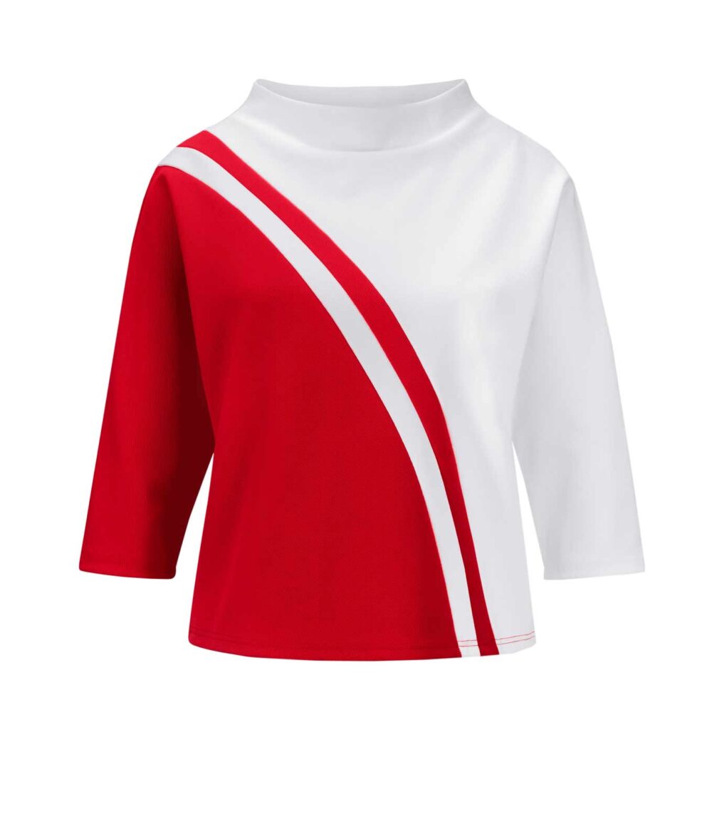 779.866 Création L Damen T Shirt Oberteil weiß rot