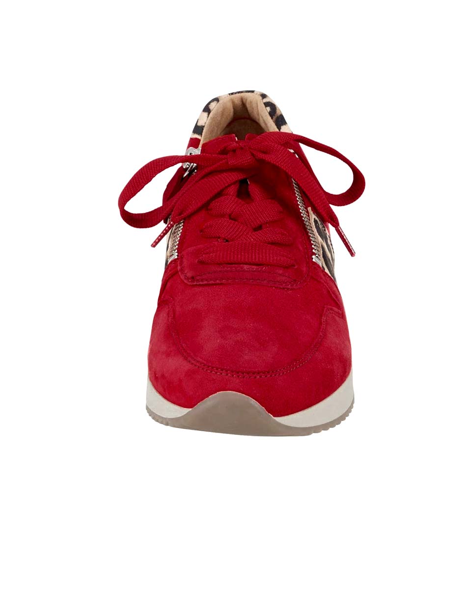 bequeme Schuhe Damen Sneaker rot-leo von Gabor 106.204 Missforty.