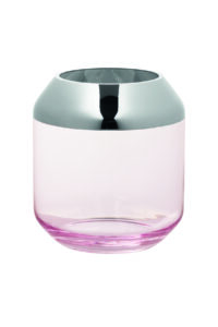 Teelichthalter SMILLA aus Glas hellrose Höhe 20 cm Missforty.de