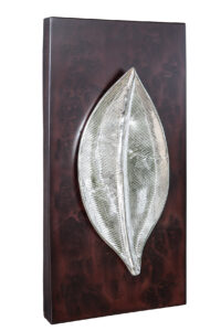 Fink BOSCO Wandbild Wohnzimmer Wanddeko Metall braun silber Deko Blatt 2 missforty