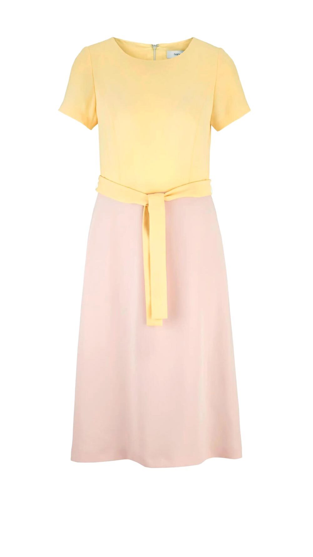 Damen Kleid Sommerkleid Freizeit mit Gürtel hell gelb softrose von Heine missforty
