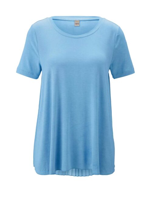 135.369 Damen Shirt blau Chiffon Oberteil T-Shirt Frühling Heine