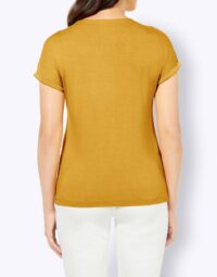 207.319 Damen Shirt Jersey mit Spitze Oberteil T-Shirt Frühling Création L