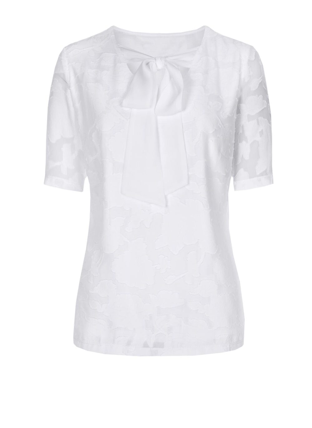 Damen Bluse weiß Oberteil halbarm Tunika Shirt Sommer Création L Missforty