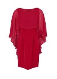 Kleid mit Chiffonüberwurf, rot von HEINE Missforty.de