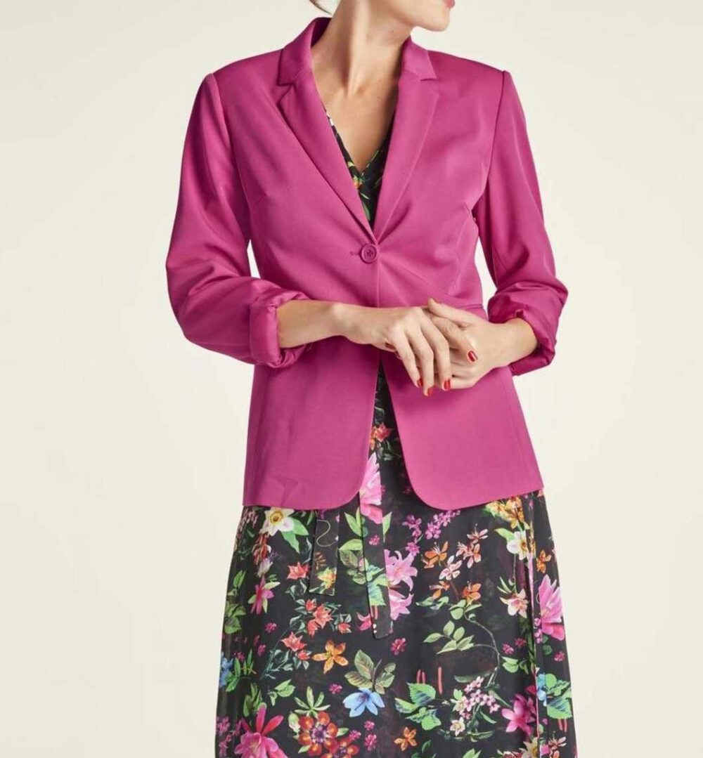 Damen Blazer Anzugjacke Sakko Business pink Heine