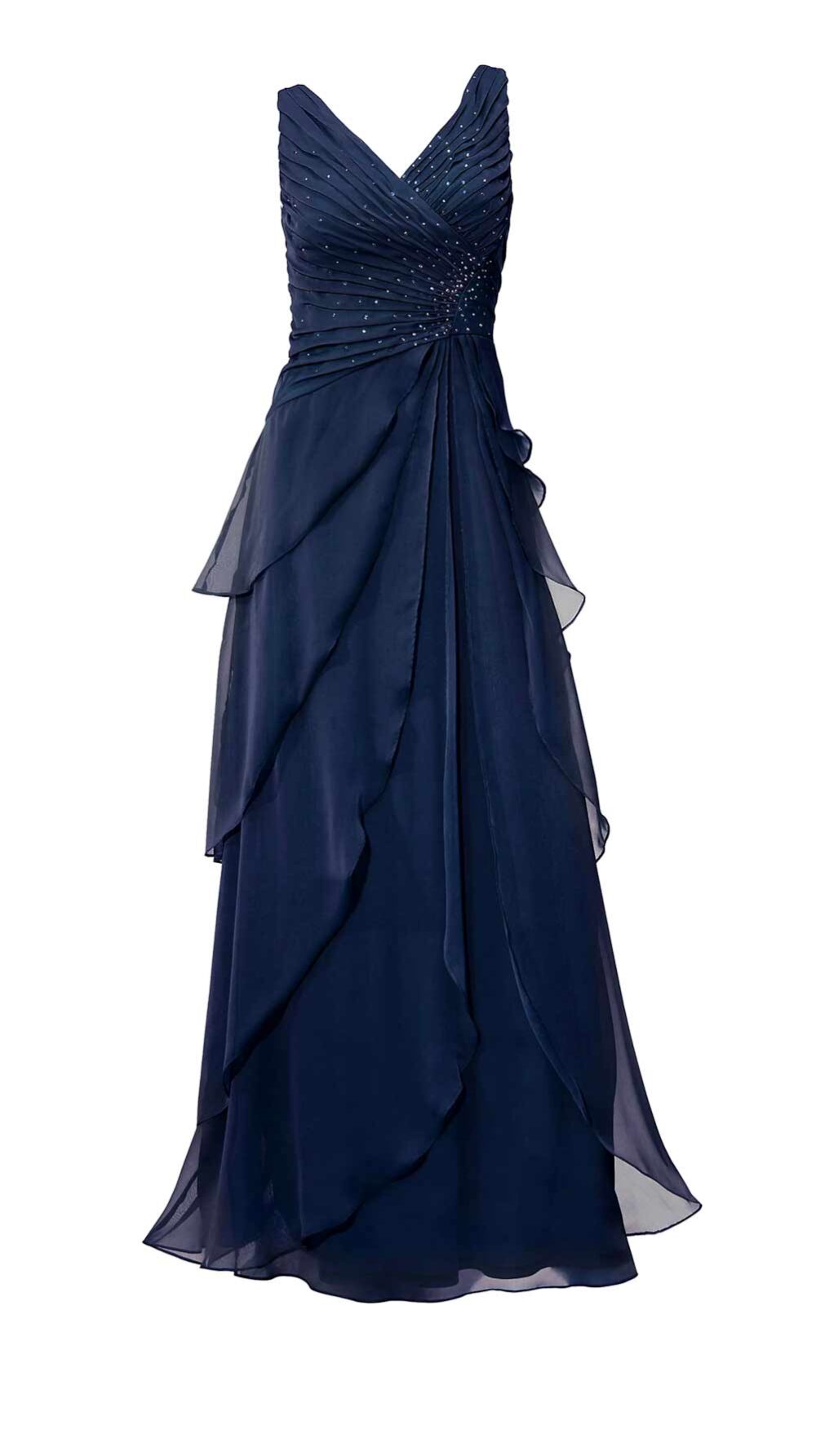 Festmoden Abendkleid mit Strass, nachtblau von Patrizia Dini 632.926 Missforty
