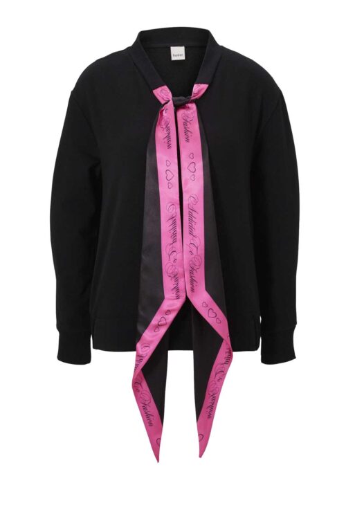 sweatshirts auf rechnung Sweatshirt mit Schluppe, schwarz-pink von HEINE 225.510 MISSFORTY