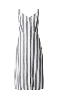 612.238 Damen Leinenkleid "EDEM" weiß-grau von Superdry