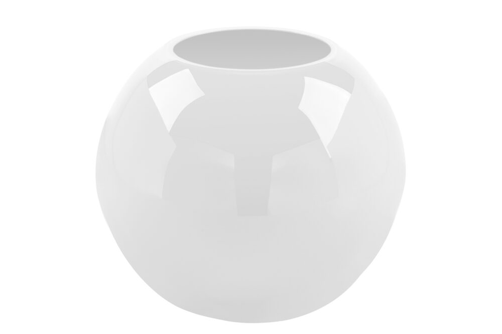 115279 Vase Glas weiß Kugelvase rund Opalglas Dekovase Tischvase MOON von Fink Living