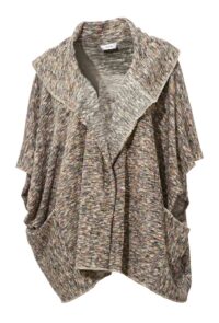 Poncho Damen Winter Cape elegant Strick bunt Heine Missforty
