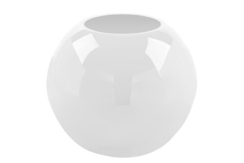 115278 MOON Vase aus Glas weiß 16 cm