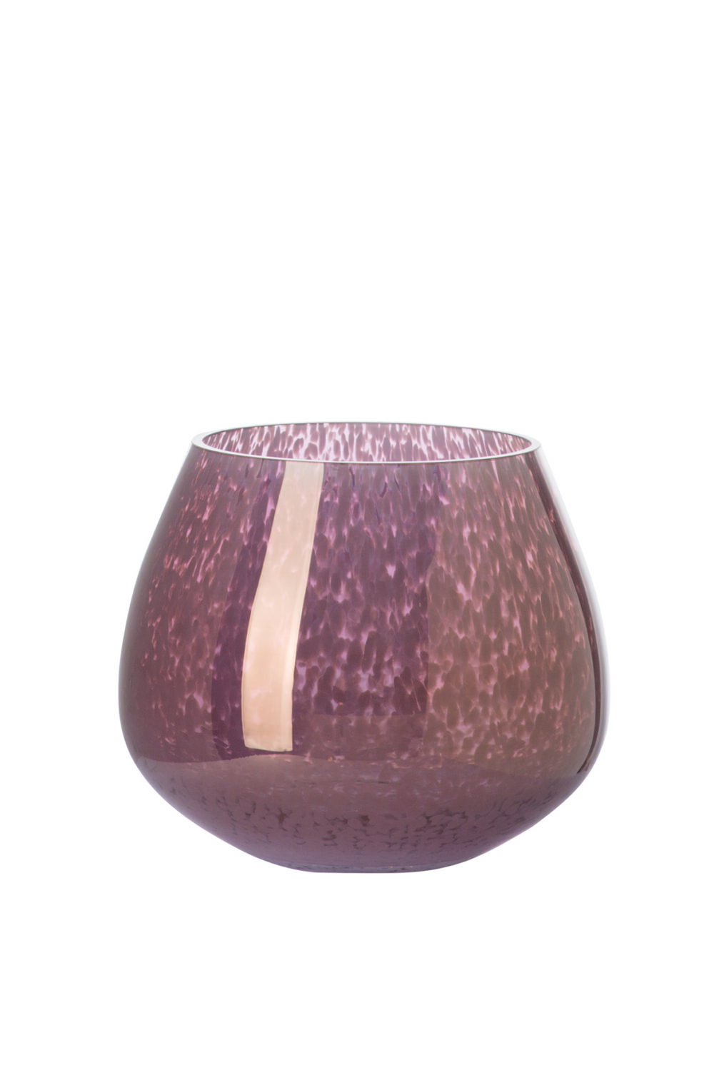 115367 Dekovase Vase Blumenvase Glas luster braun, weiß NICOLA 22 cm