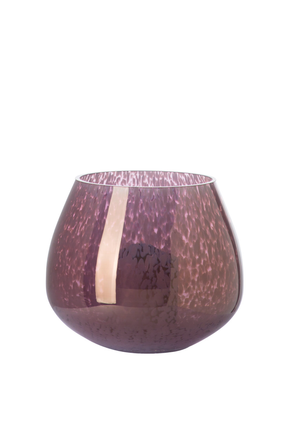 115367 Dekovase Vase Blumenvase Glas luster braun, weiß NICOLA 22 cm