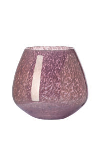115368 Dekovase Vase Blumenvase Glas luster braun, weiß Deko Tischvase NICOLA 25 cm