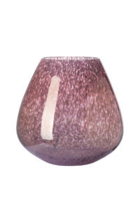 115369 Dekovase Vase Blumenvase Glas luster braun, weiß Deko NICOLA 32 cm