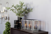 Fink Stumpenkerzen Halter klar für dicke Kerzen DILARA modern Online kaufen Missforty