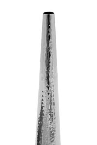 157000 Dekovase Vase Blumenvase Edelstahl silber CUBA von Fink Höhe 31 cm gehämmert