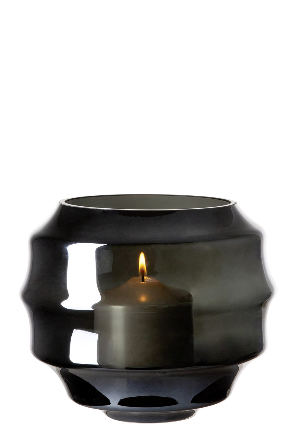 115359 Windlicht Kerzenhalter Kerzenständer Vase WIKA grau von Fink