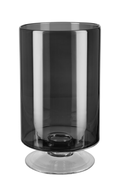 115356 Windlicht Kerzenhalter Kerzenständer Vase VIANA grau, klar von Fink