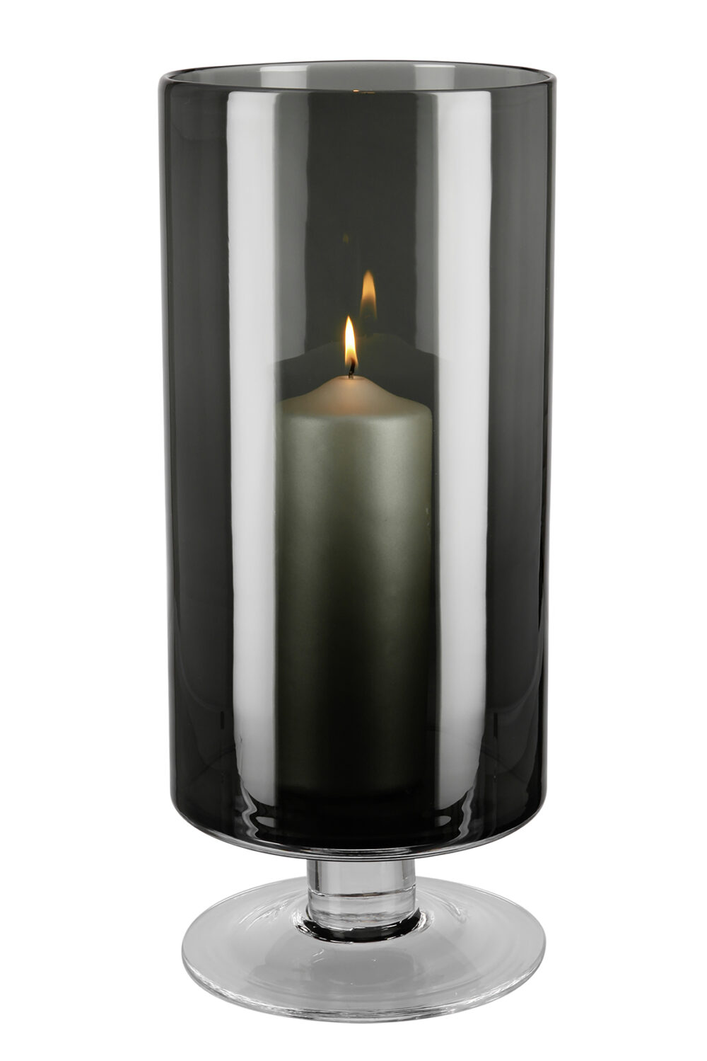 115357 Windlicht Kerzenhalter Kerzenständer Vase VIANA grau von Fink