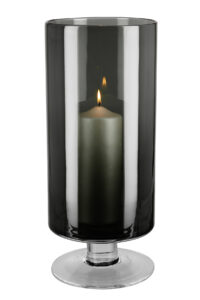 115357 Windlicht Kerzenhalter Kerzenständer Vase VIANA grau von Fink
