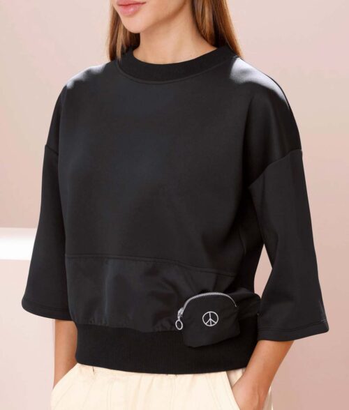 sweatshirts auf rechnung Damen Sweatshirt mit Tasche, schwarz 202.291 MISSFORTY