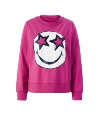 sweatshirts auf rechnung Damen Sweatshirt mit Smiley-Motiv, pink 704.319 MISSFORTY