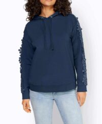 sweatshirts auf rechnung Damen Sweatshirt mit Spitze, dunkelblau 773.270 MISSFORTY