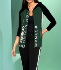 sweatshirts auf rechnung Damen Sweatjacke mit Schriftzug, moos 775.215 MISSFORTY