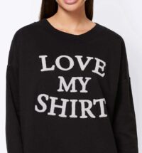 sweatshirts auf rechnung Damen Sweatshirt mit Buchstaben, schwarz 704.631 MISSFORTY