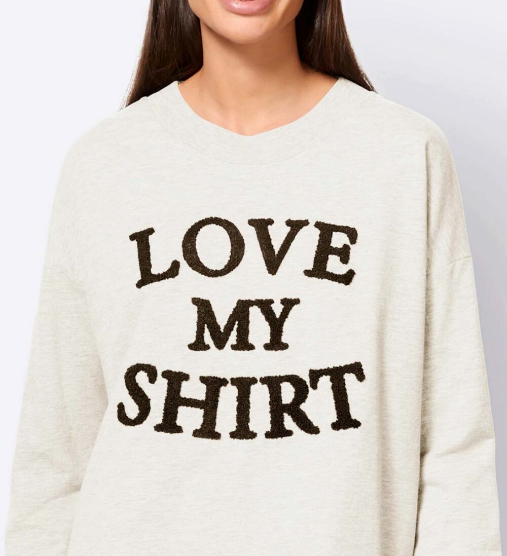 sweatshirts auf rechnung Damen Sweatshirt mit Buchstaben, ecru 704.642 MISSFORTY