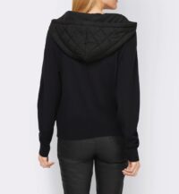 103.512 Damen Pullover mit Kapuze, schwarz