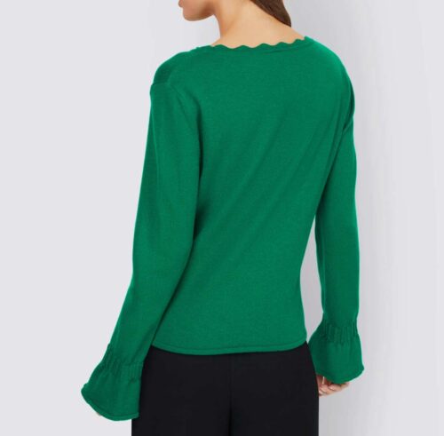 Damen Pullover Merino-Kaschmir, grün Missforty