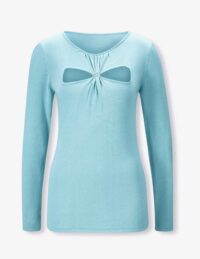 Cut-Outs-Pullover, aquamarin Missforty
