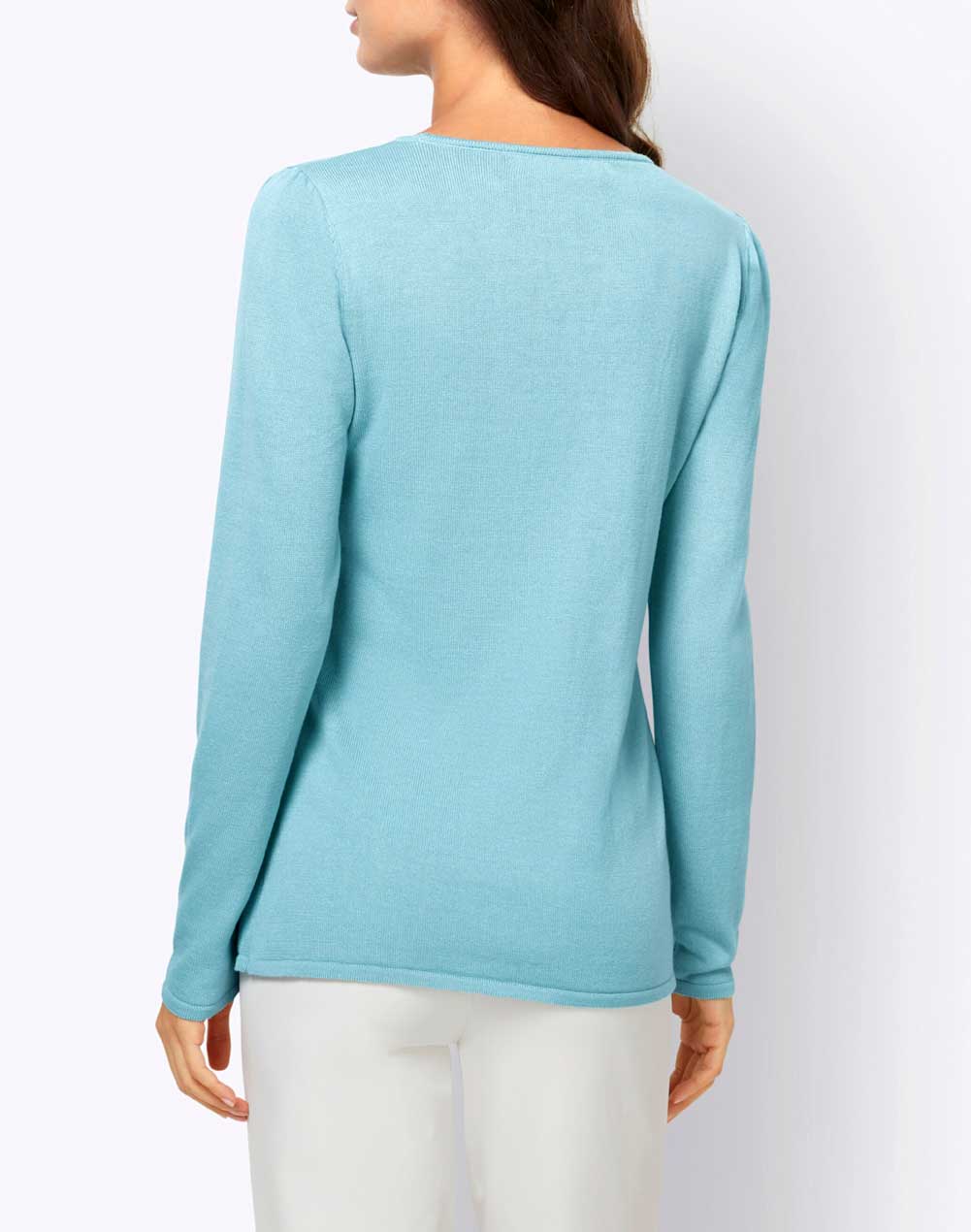 Cut-Outs-Pullover, aquamarin Missforty