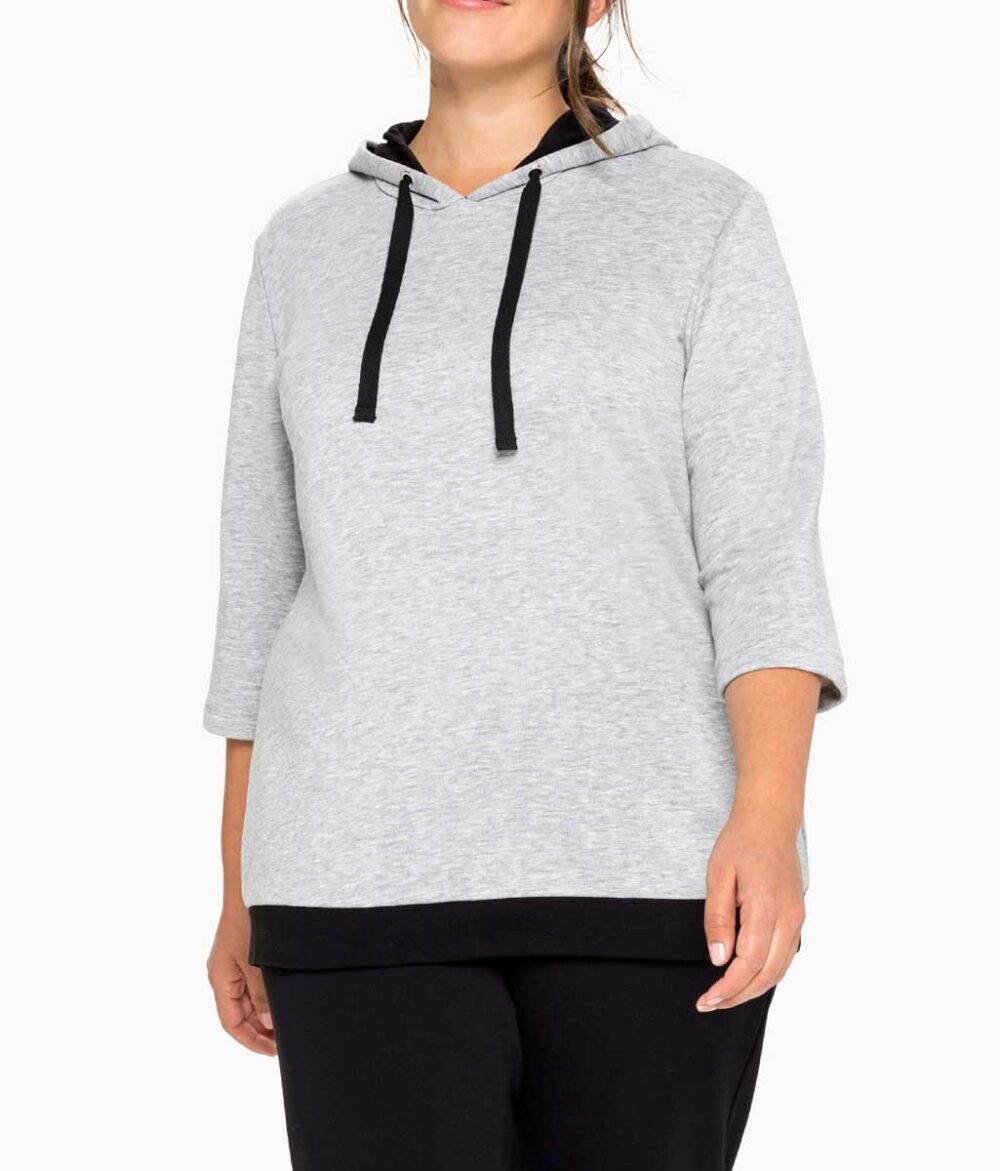 sweatshirts auf rechnung Kapuzen-Sweatshirt, steingrau-schwarz 141.568 MISSFORTY