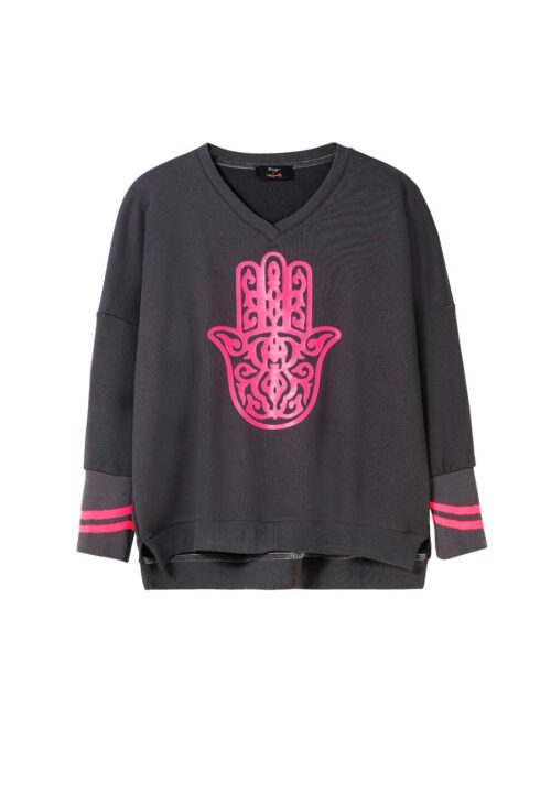 sweatshirts auf rechnung Sweatshirt, anthrazit-pink 151.595 MISSFORTY