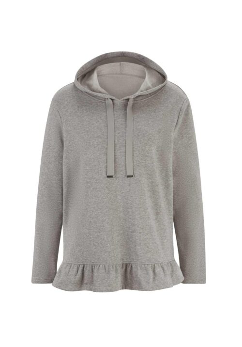 sweatshirts auf rechnung Designer-Kapuzensweatshirt m. Rüschen, grau 174.055 MISSFORTY