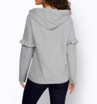 sweatshirts auf rechnung Designer-Sweatshirt m.Kapuze u. R?schen, grau 871.892 MISSFORTY