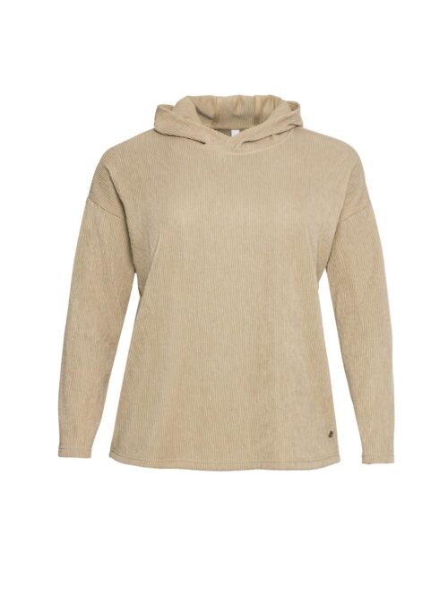 sweatshirts auf rechnung Kapuzen-Struktur-Sweatshirt, camel 143.384a MISSFORTY